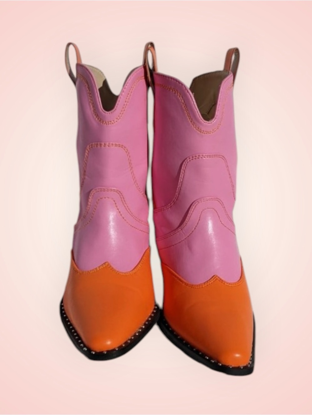 So Me Lunaah Western Cowboy Ankle Booties Size 8 Women - Picture 3 of 4